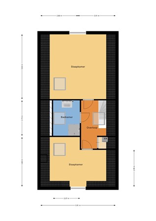 Floorplan - Agniesestraat 136b, 3032 TS Rotterdam